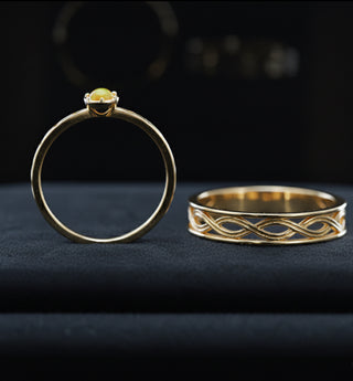 Vintage Twist Opal Ring – 925 Silver