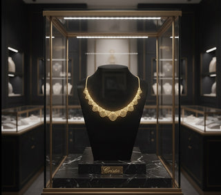 18K Gold Elegance Lace Necklace for Women