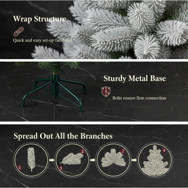 Snowy Silhouette Christmas Tree – Pencil Tree Collection 5ft