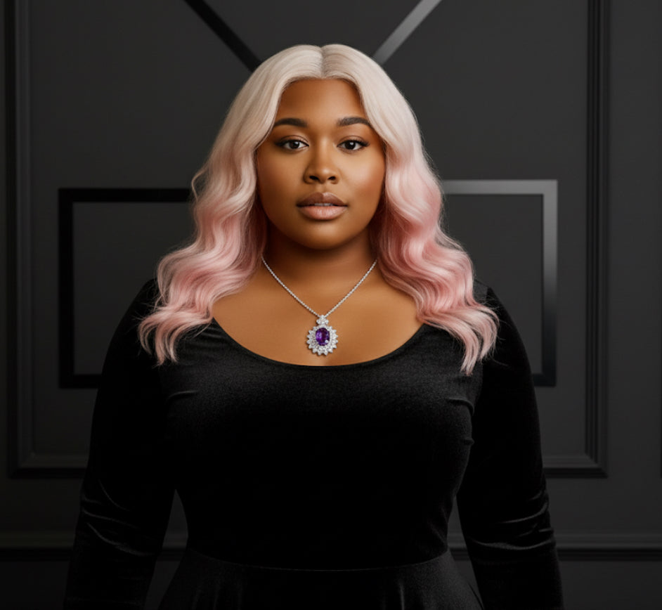 Collier Améthyste Royal en Argent Sterling 925 – Zircon Violet