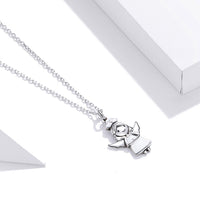 925 Silver Angel Necklace – Adjustable Box Chain (Unisex) 