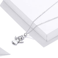 925 Silver Angel Necklace – Adjustable Box Chain (Unisex) 