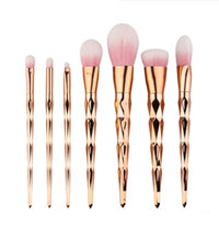 Diamond Brush Set – Complexion &amp; Eyes (7 pcs, Pink)