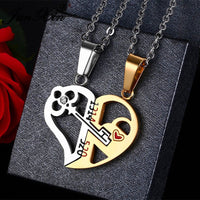 Men's Key Pendant – Titanium Steel Couple Necklace (3 Styles)