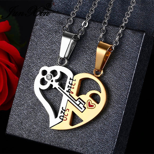 Men's Key Pendant – Titanium Steel Couple Necklace (3 Styles)