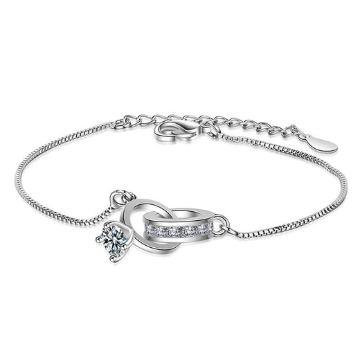 925 Sterling Silver Intertwined Bracelet – Minimalist Elegance
