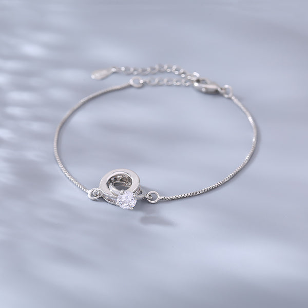 925 Sterling Silver Intertwined Bracelet – Minimalist Elegance