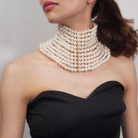 Layered Faux-Pearl Choker – Classic &amp; Chic