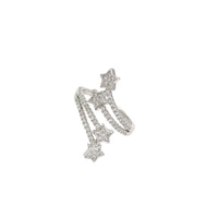 Multi-Layer Zircon Star Ring – Silver (Adjustable)