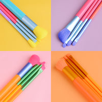 Portable Makeup Brush Set – Complexion &amp; Eyes (7 pcs)