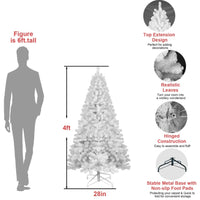 White Christmas Tree – Clean Winter Glow (Multiple Heights)