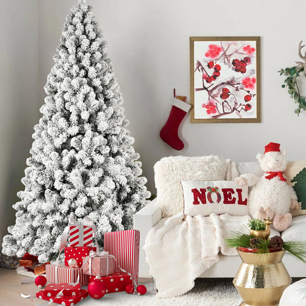 Lighted Snowy Christmas Tree – Premium Flocked Pre-Lit Collection