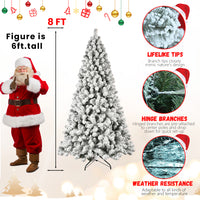 Lighted Snowy Christmas Tree – Premium Flocked Pre-Lit Collection