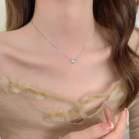 925 Sterling Silver Heart Necklace – Angel Heart Necklace