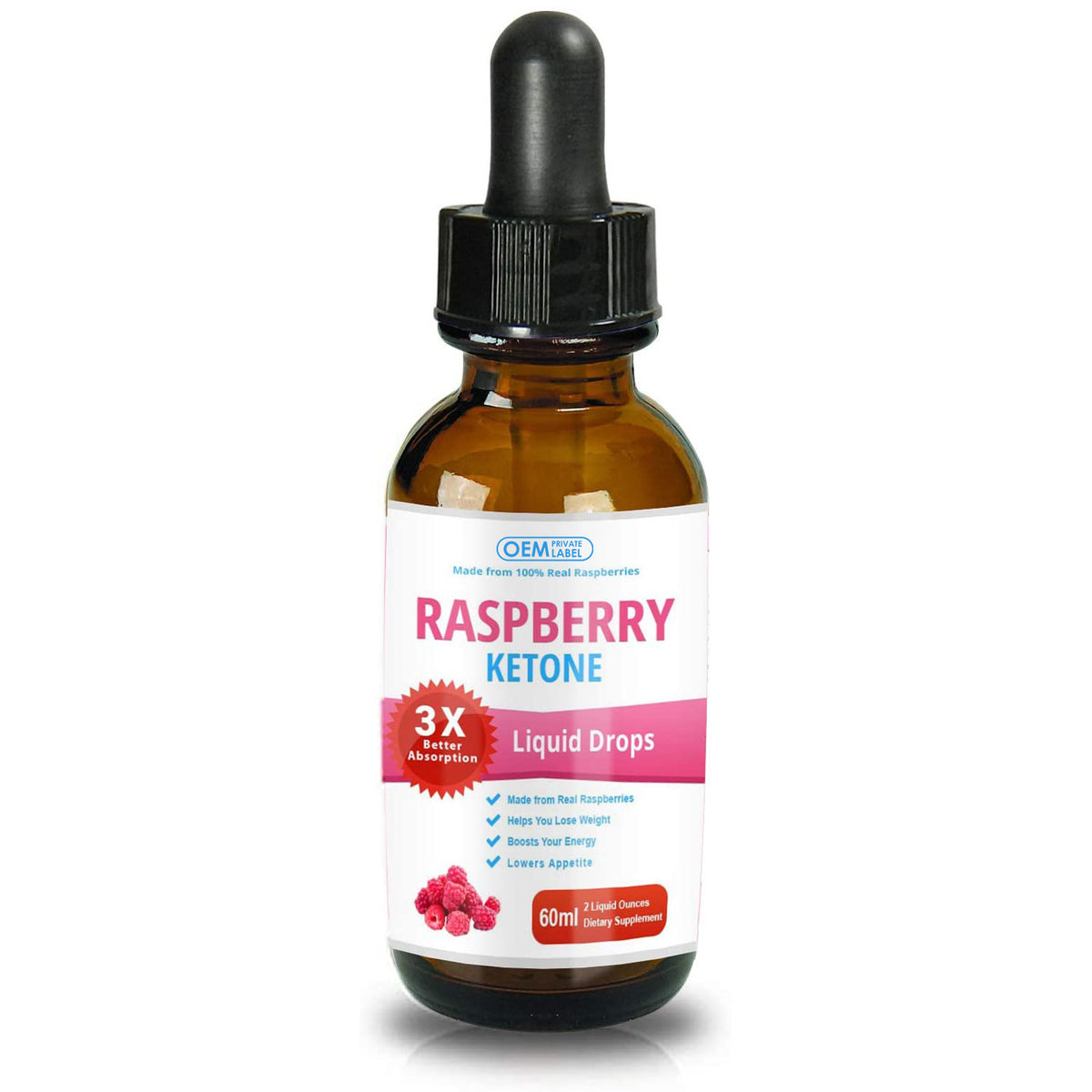 Raspberry Ketone Drops 60 ml – Metabolic Focus &amp; Light Energy
