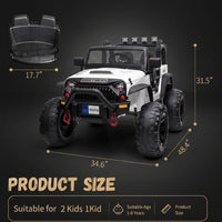 Prestige Electric Ride-On Car for Children - Grand Luxe Model 48.4" Two Seats