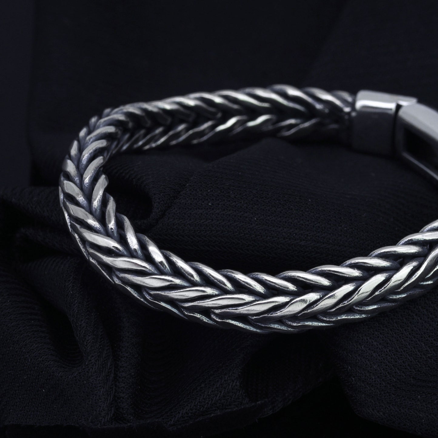 Bracelet Homme « Keel » en Argent 925 – Tressage Artisanal