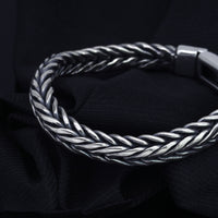Men's "Keel" Bracelet in 925 Silver - Handcrafted Braiding