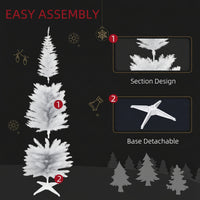 Slender White Christmas Tree 6ft – Immaculate Silhouette Collection