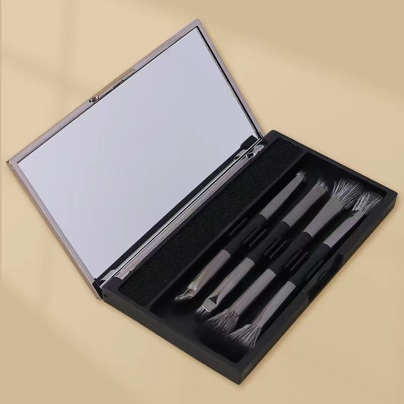 Set Pinceaux Compact avec Miroir – Retouches Faciles (4 ou 5 pcs)