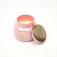 Scented Wax Candle Jar - Pink Luster