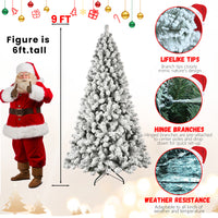 Lighted Snowy Christmas Tree – Premium Flocked Pre-Lit Collection