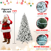 Lighted Snowy Christmas Tree – Premium Flocked Pre-Lit Collection