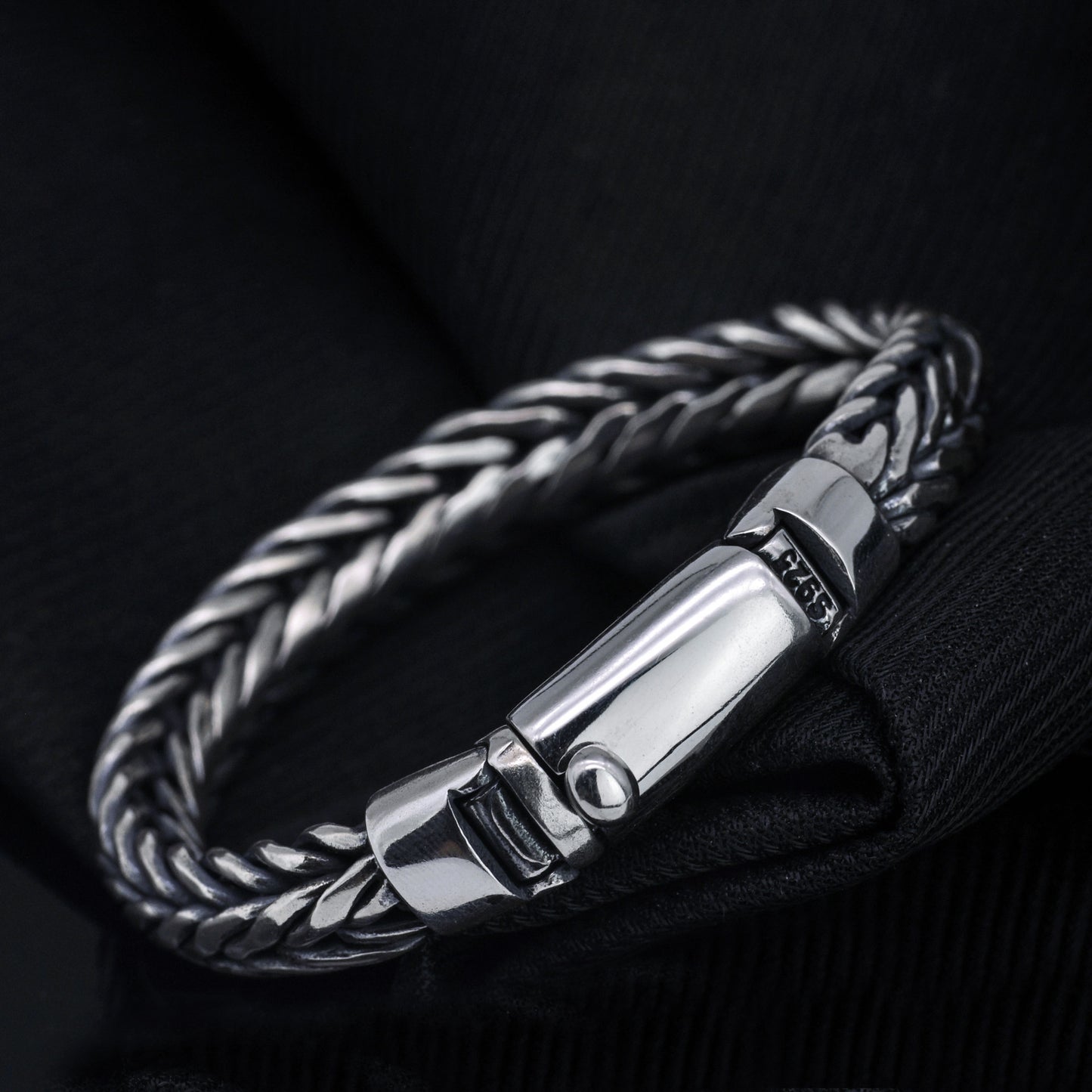 Bracelet Homme « Keel » en Argent 925 – Tressage Artisanal