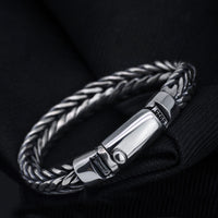 Men's "Keel" Bracelet in 925 Silver - Handcrafted Braiding