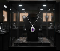 Royal Amethyst Necklace in 925 Sterling Silver – Purple Zircon