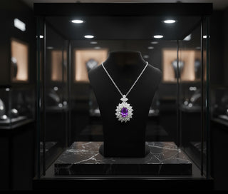 Royal Amethyst Necklace in 925 Sterling Silver – Purple Zircon