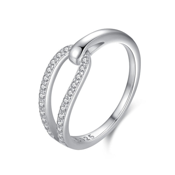 Elegant 925 Silver Ring – Minimalist Korean Style