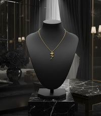 Rose Necklace in 925 Sterling Silver with Gold Plating – Minimalist Elegance