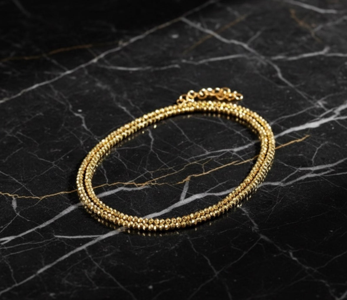 Collier Ondulations Laser en Or 18K