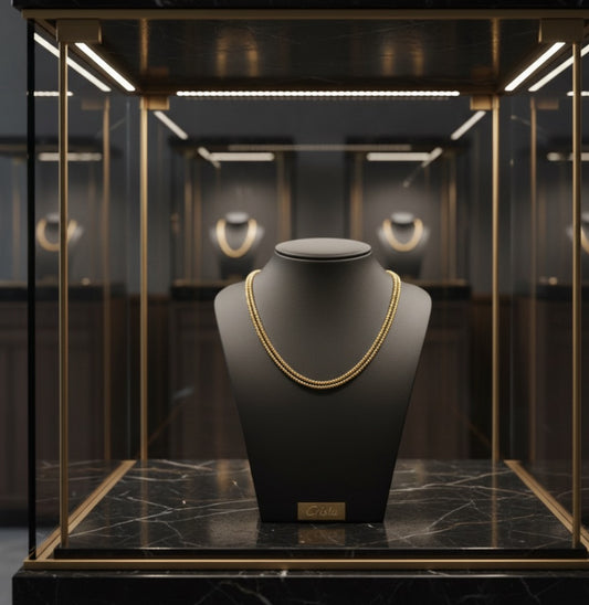 Collier Ondulations Laser en Or 18K