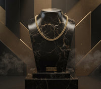 18K Gold Laser Waves Necklace