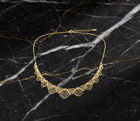 18K Gold Elegance Lace Necklace for Women