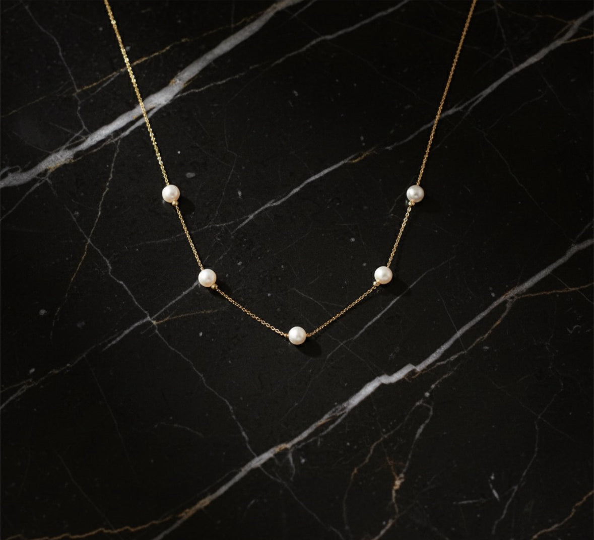 Collier Sky Star en Perles de Mer et Chaîne Or 18K