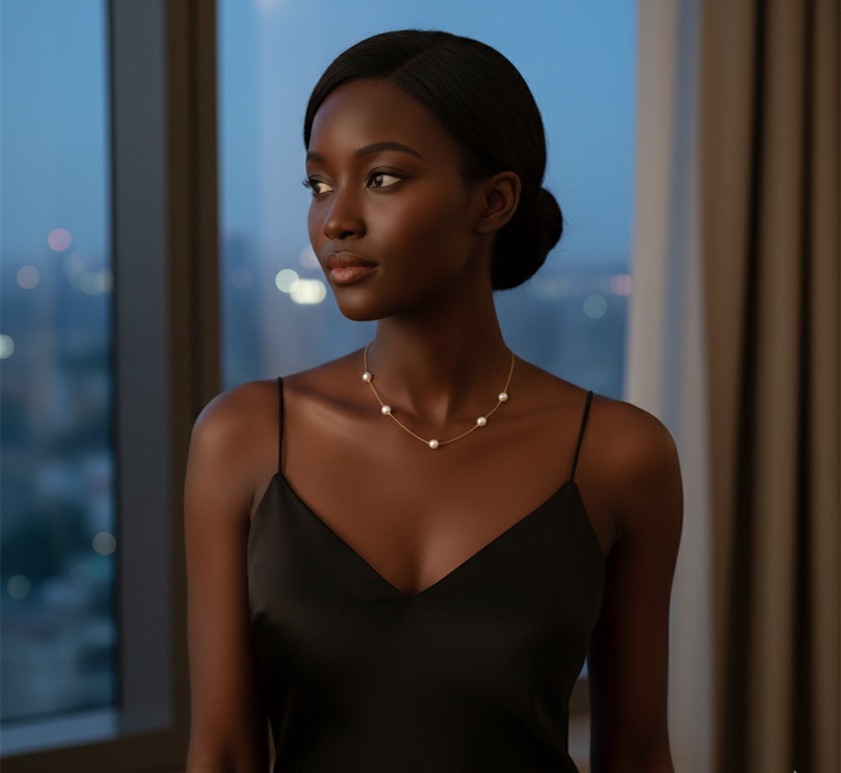 Collier Sky Star en Perles de Mer et Chaîne Or 18K