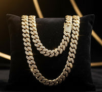 Full-Iced Cuban Chain – 18K Plated Finish (18/20/22 in)