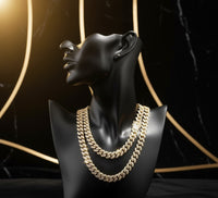 Full-Iced Cuban Chain – 18K Plated Finish (18/20/22 in)