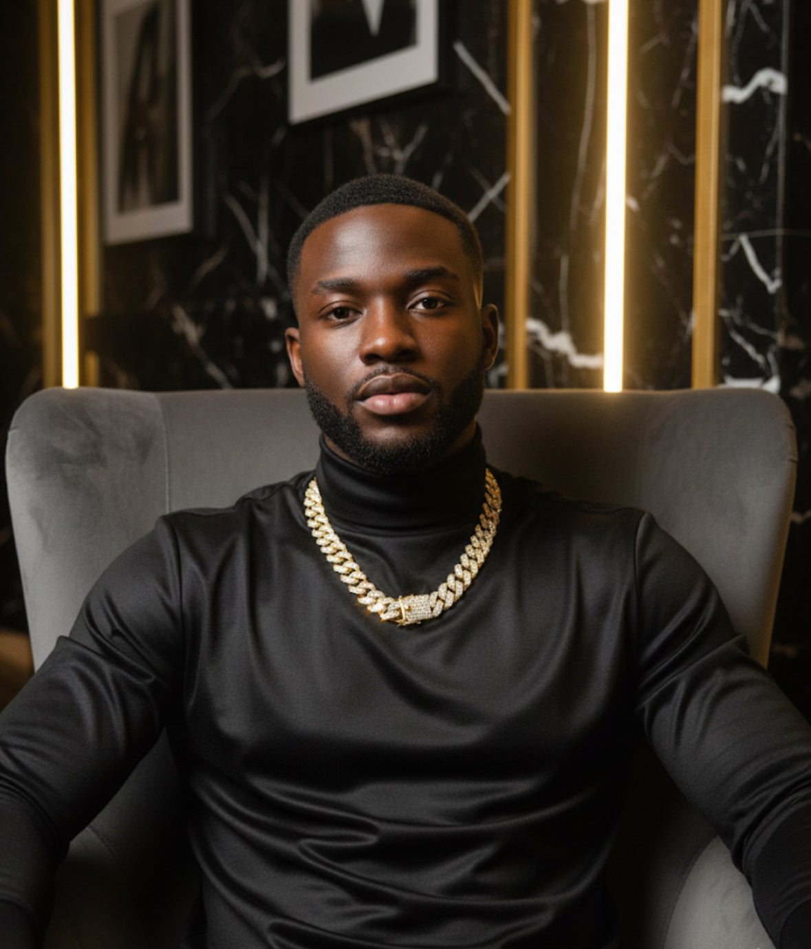 Full-Iced Cuban Chain – 18K Plated Finish (18/20/22 in)