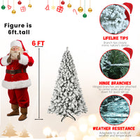 Lighted Snowy Christmas Tree – Premium Flocked Pre-Lit Collection
