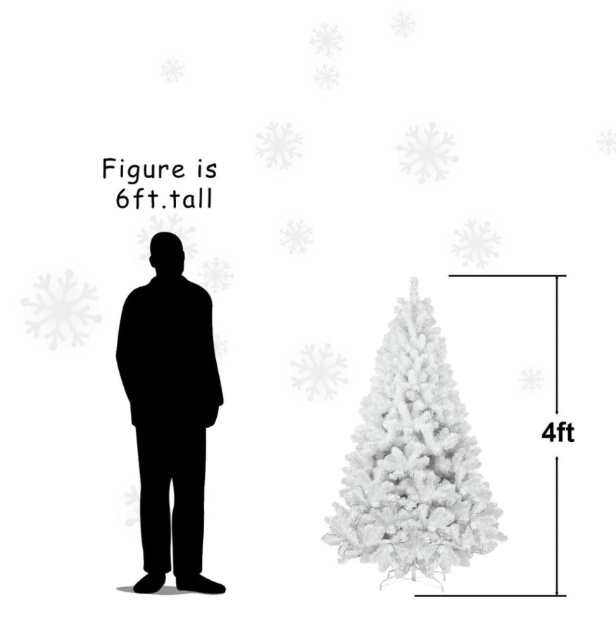 White Christmas Tree – Clean Winter Glow (Multiple Heights)