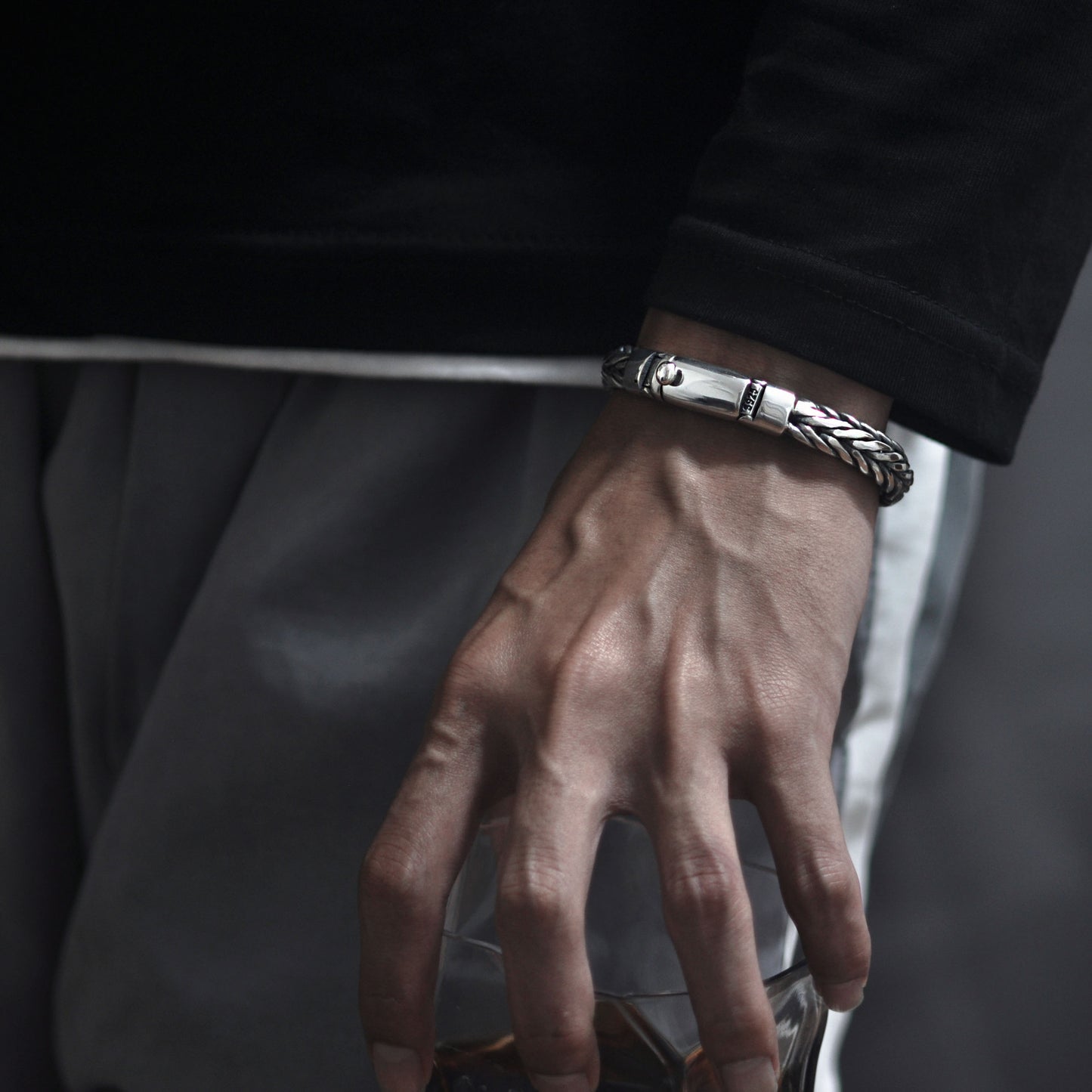 Bracelet Homme « Keel » en Argent 925 – Tressage Artisanal