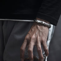 Men's "Keel" Bracelet in 925 Silver - Handcrafted Braiding