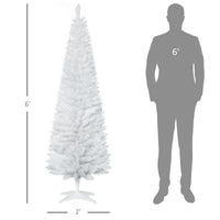 Slender White Christmas Tree 6ft – Immaculate Silhouette Collection