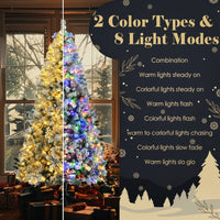 Snowy Christmas Tree 180cm – Prestige Pre-Lit Set with Garland and Wreath