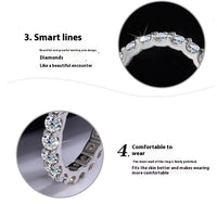 Moissanite &amp; 925 Silver Solitaire Ring – Diamond Sparkle