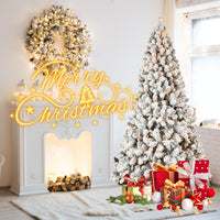 Lighted Snowy Christmas Tree – Premium Flocked Pre-Lit Collection